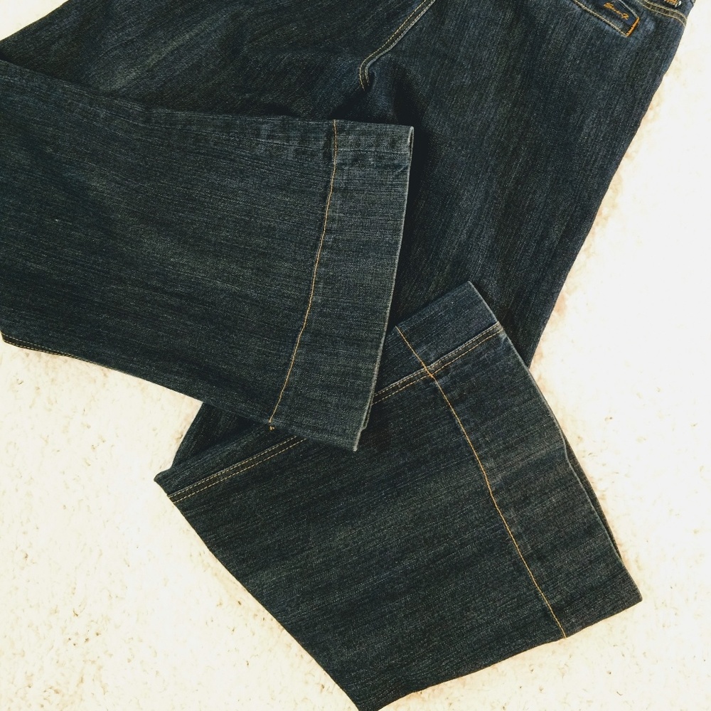 Seven7 Dark Wash Wide Leg Trousers Size 8 - Picture 2 of 7